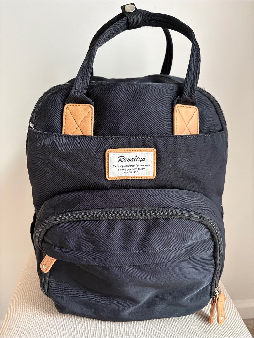 Black Maternity Diaper Bag Backpack